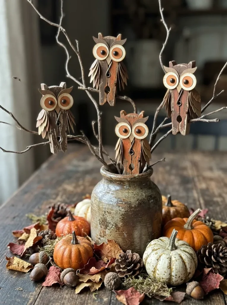 Clothespin Owls