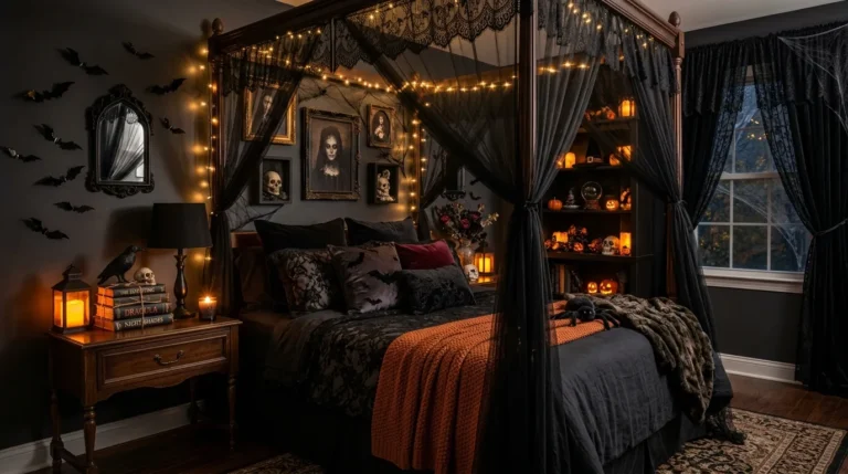 Cozy Halloween Bedroom Decor