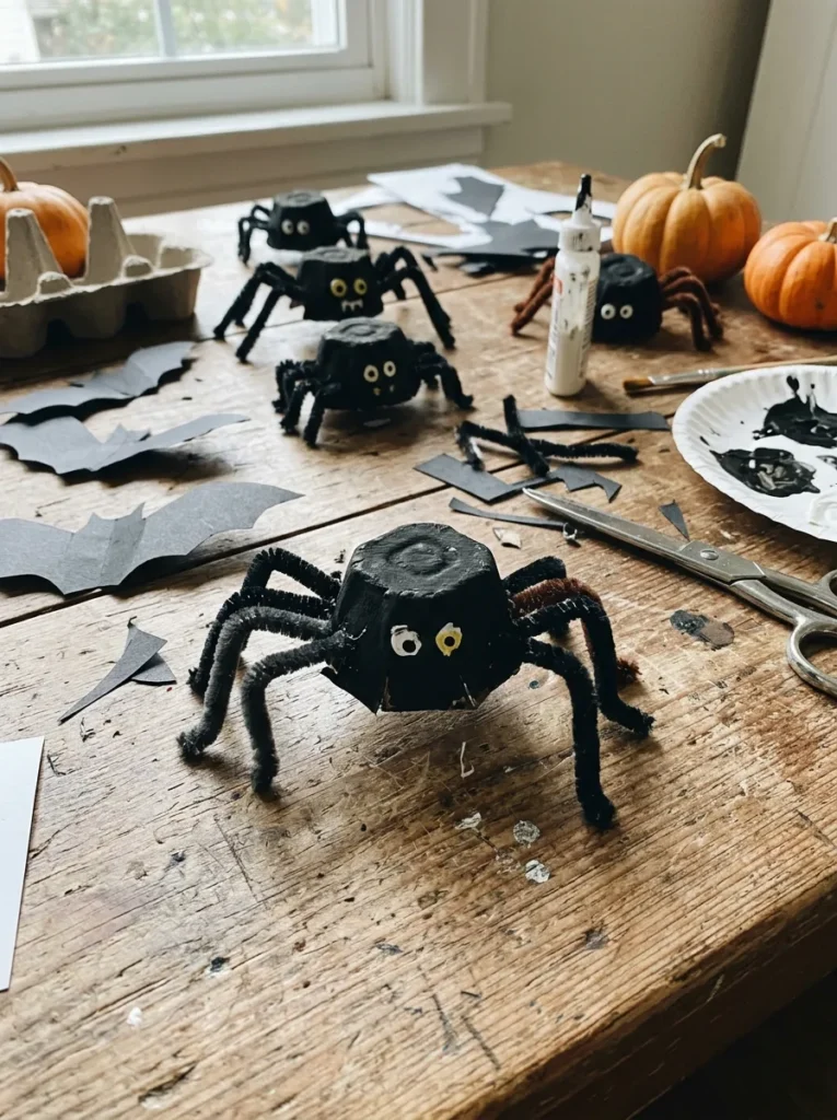 Egg Carton Spiders