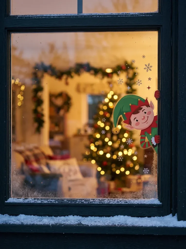 Elf Peeking Sticker