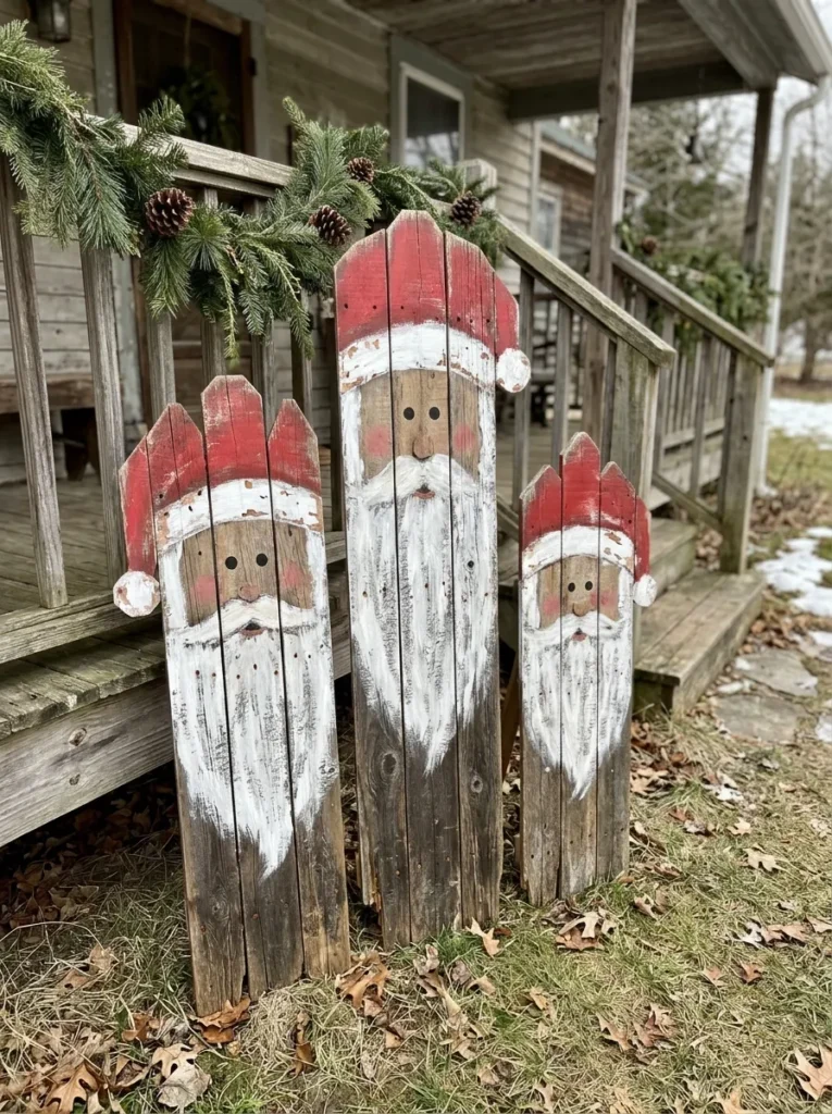 Fence Picket Santas