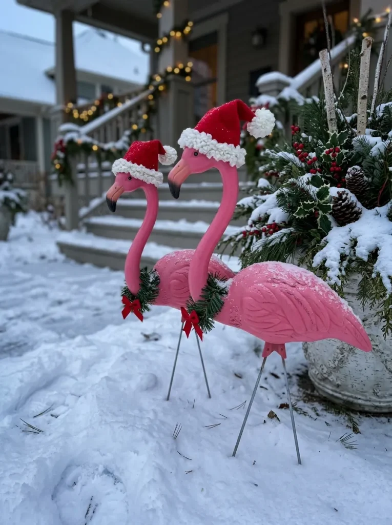 Flamingo Holiday Hats