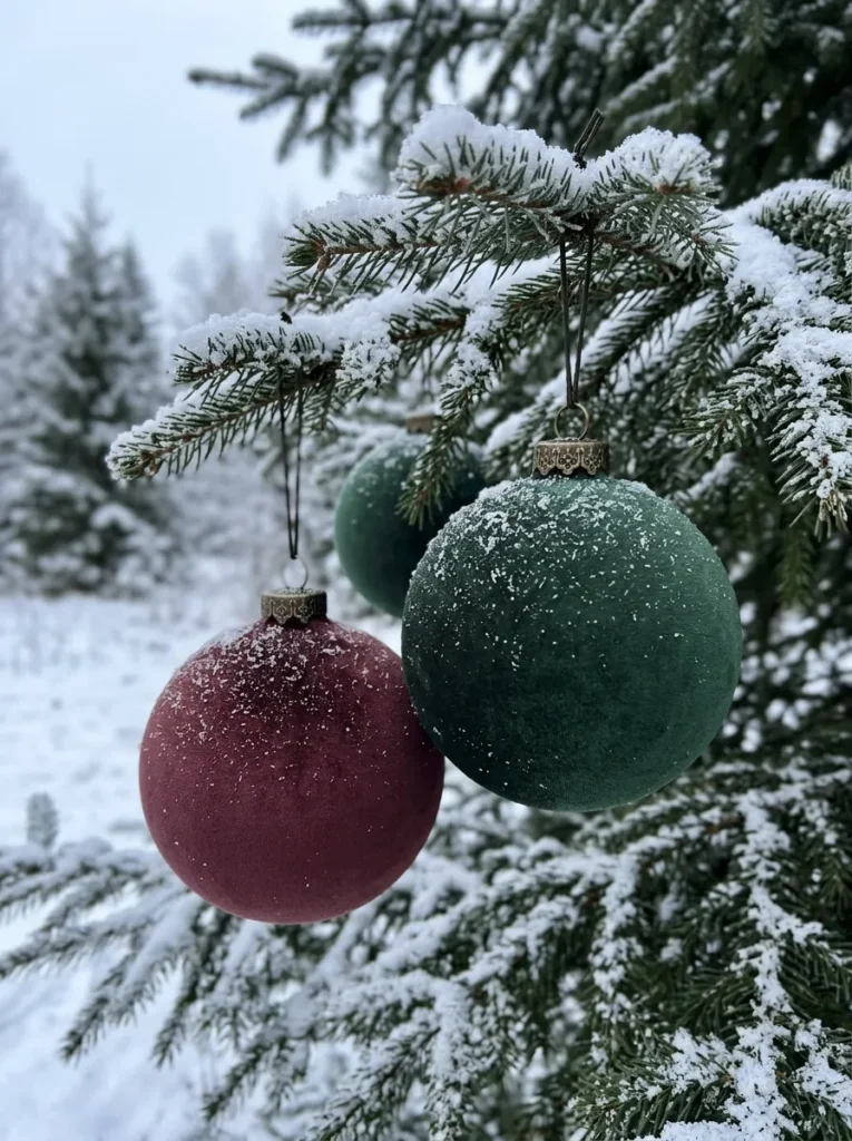 Frosted Velvet Orbs
