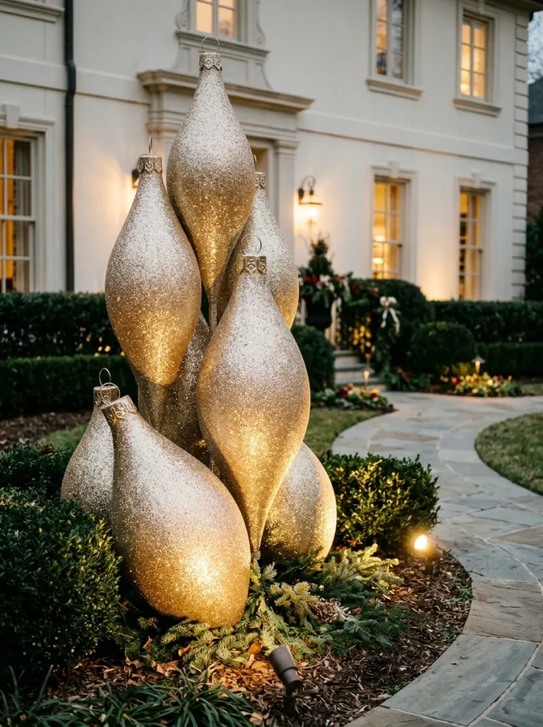 Gold Glitter Teardrops