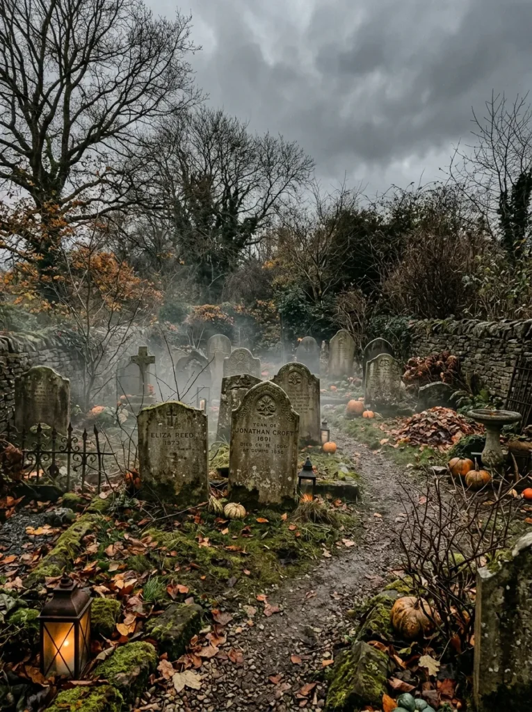 Graveyard Tombstone Display
