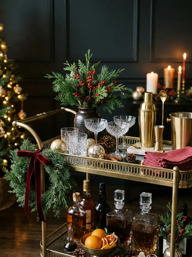 Holiday Bar Cart 