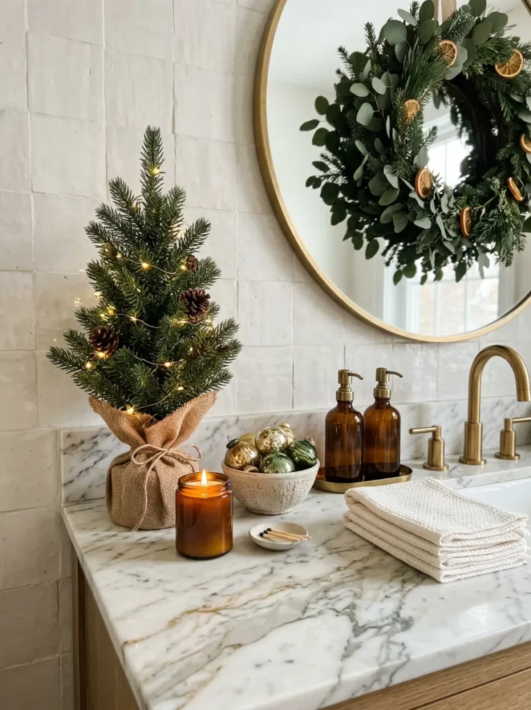 Holiday Bathroom Styling