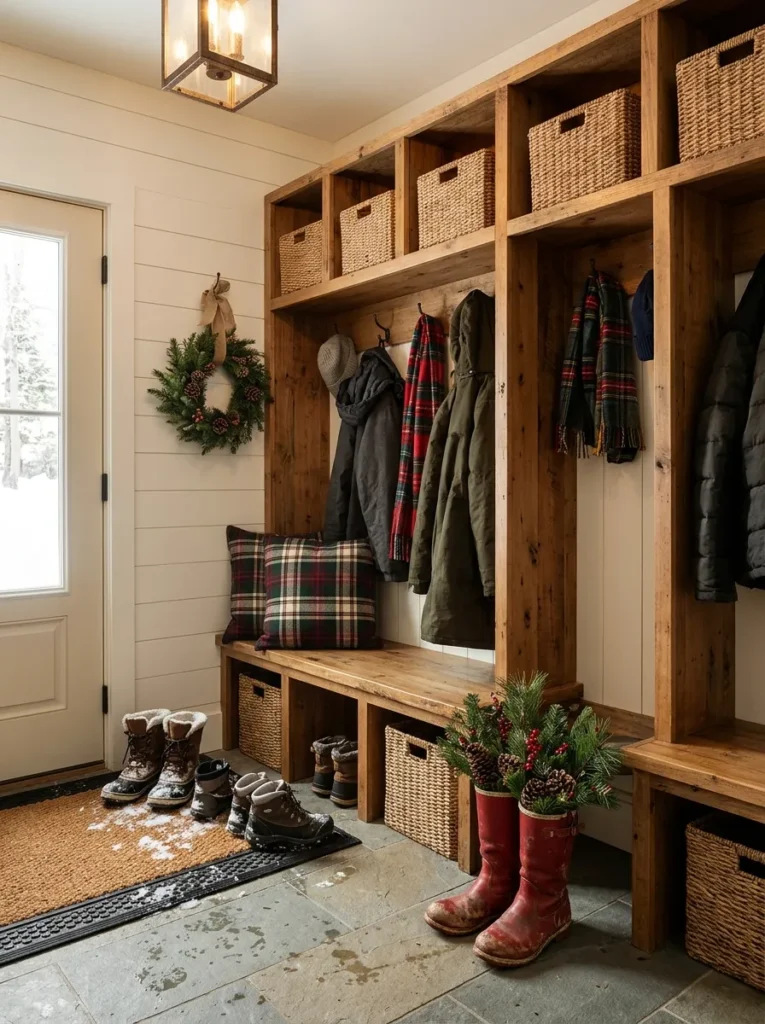 Holiday Mudroom Accents