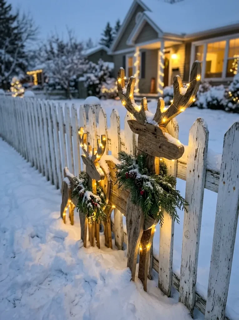 Lighted Reindeer Leaners