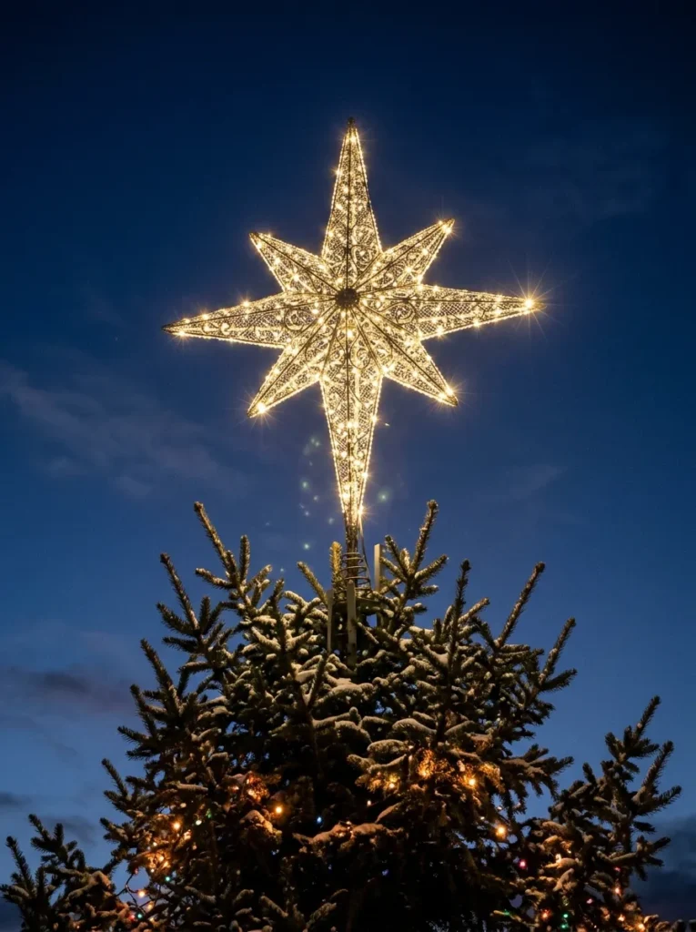 Lighted Star Finial