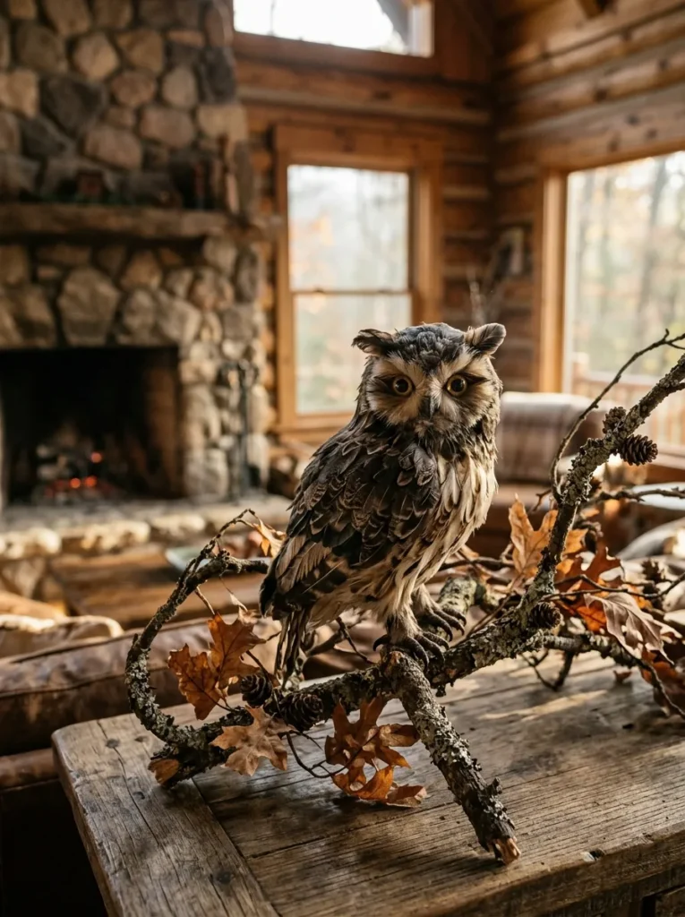 Owl Feathered Perch