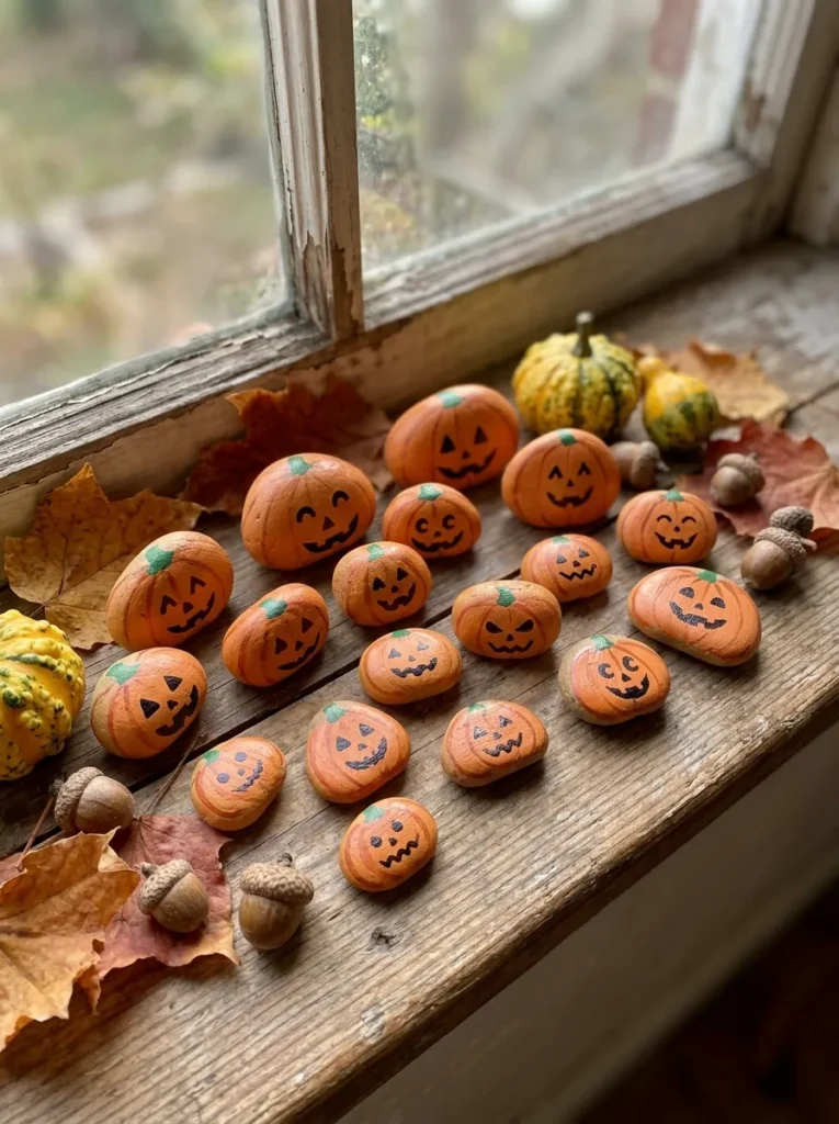 Painted Rock Pumpkins