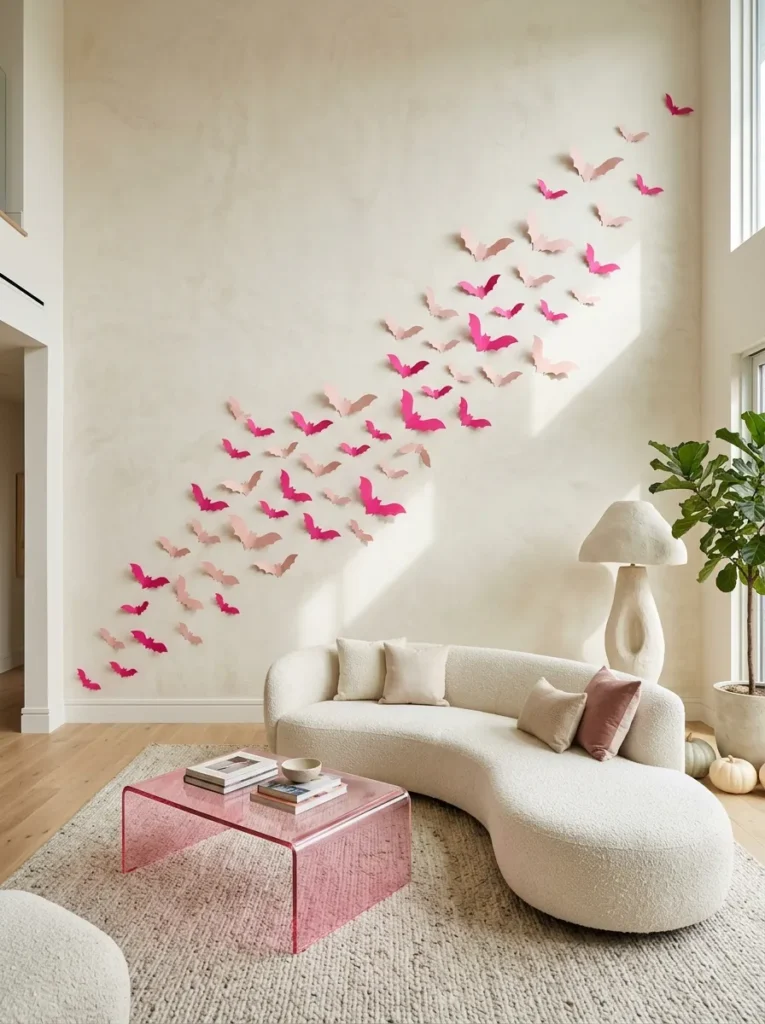 Pink Bat Wall Art