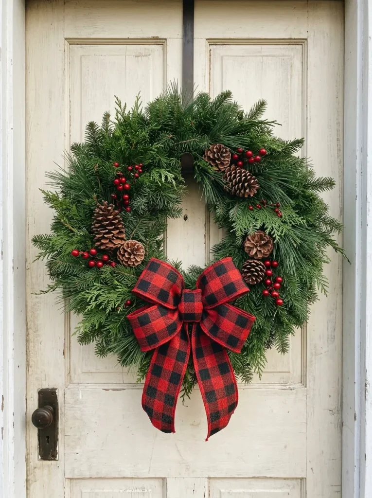 Plaid Bow Wreath