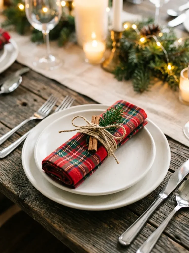 Plaid Napkin Rolls