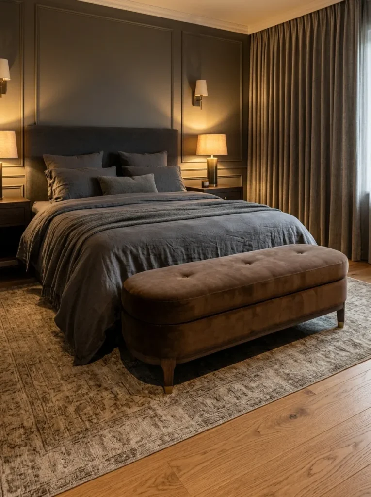 Plush Velvet Bench