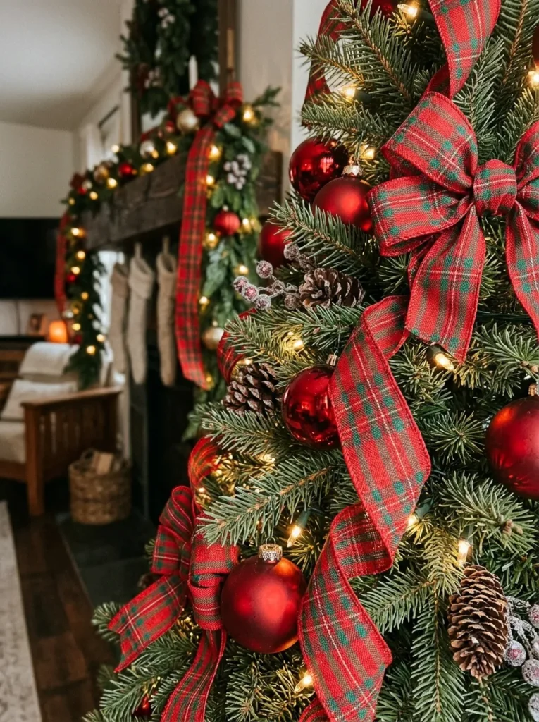 Red Plaid Ribbon