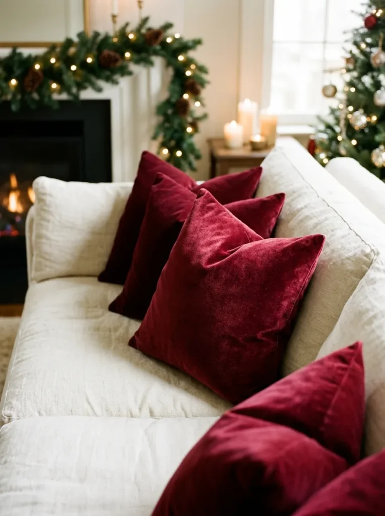 Red Velvet Pillows
