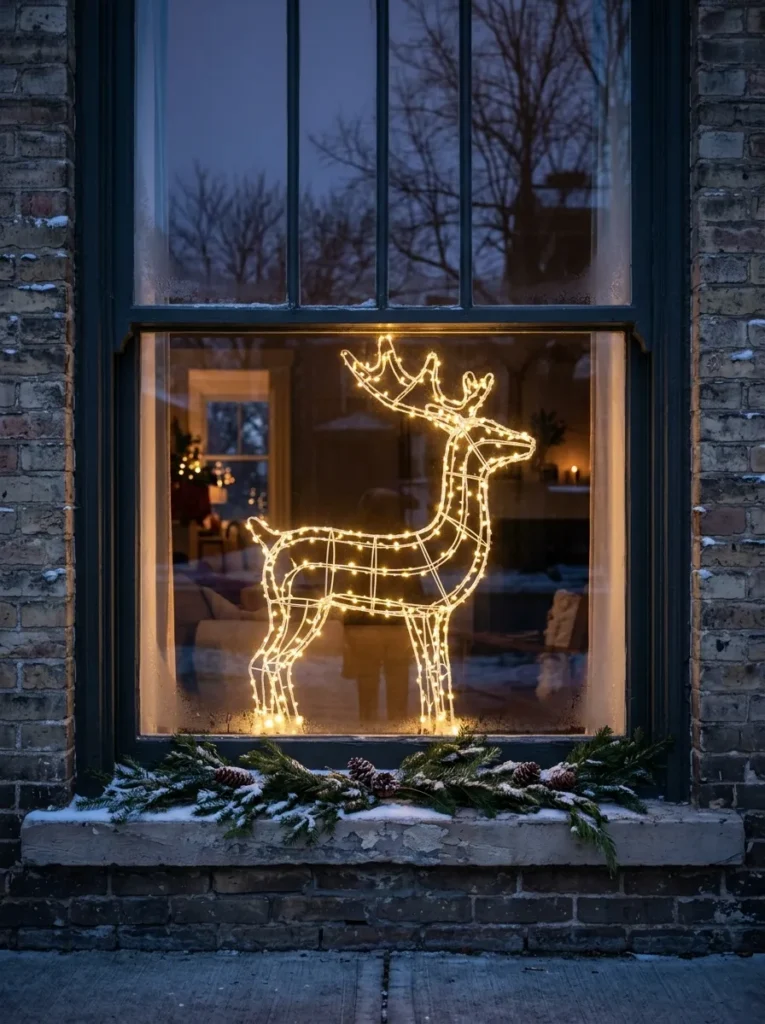 Reindeer Silhouette Pre Lit