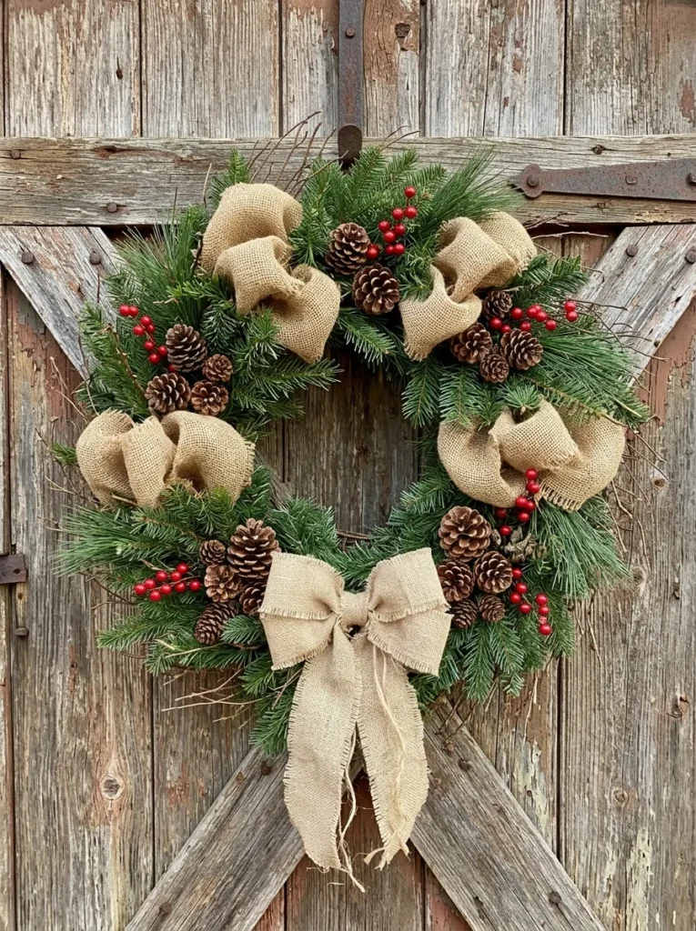 Rustic Burlap Wreath