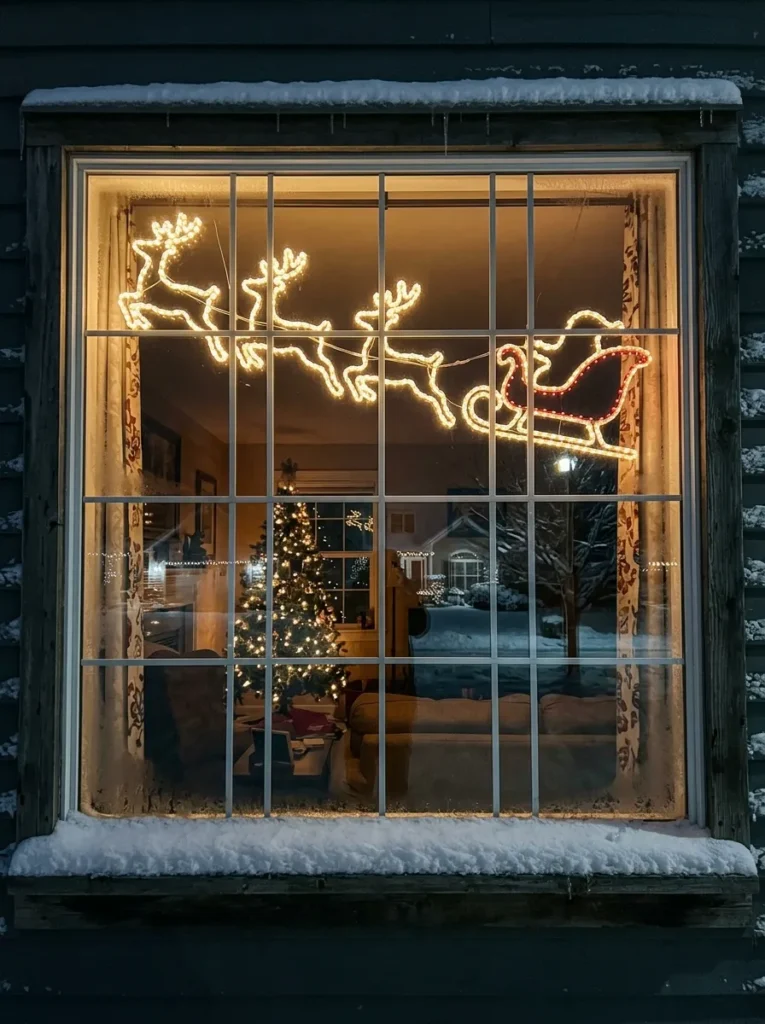 Santa Sleigh Outline