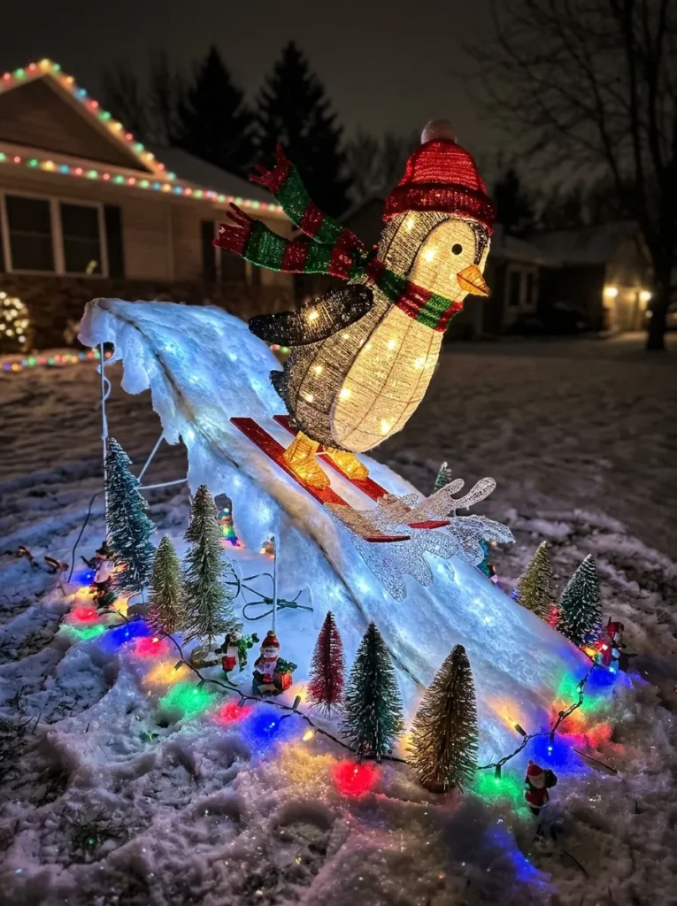Skiing Penguin Slide
