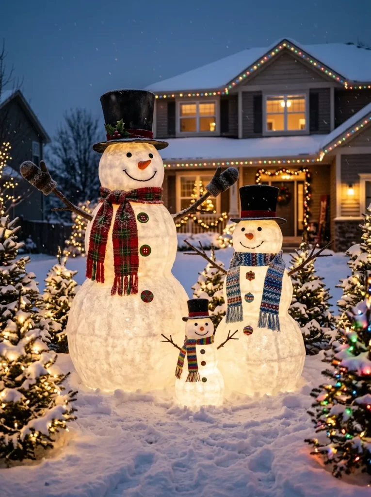 Snowman Family Trio