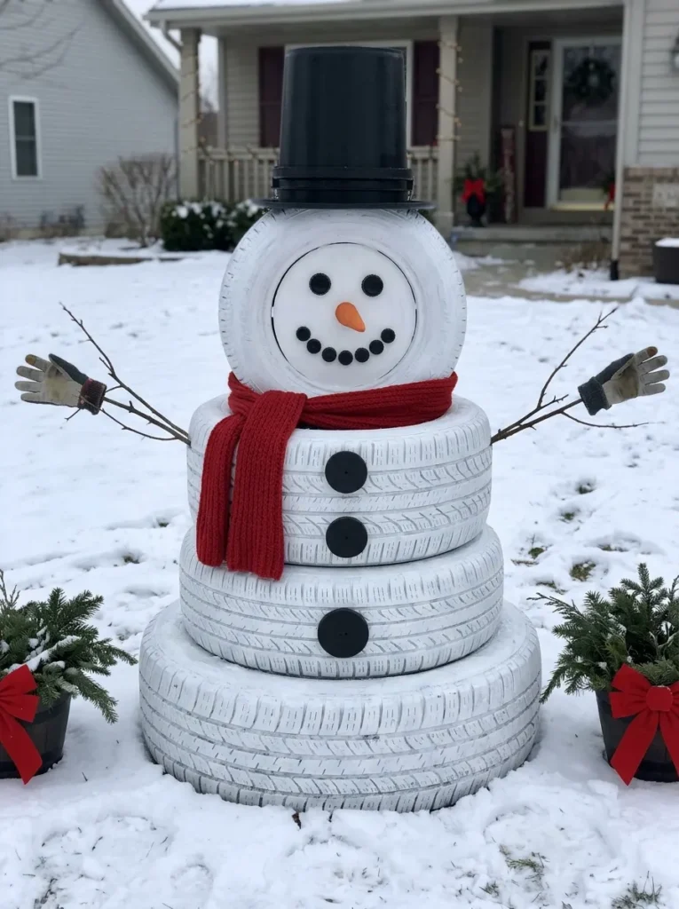 Tire Snowman Stack