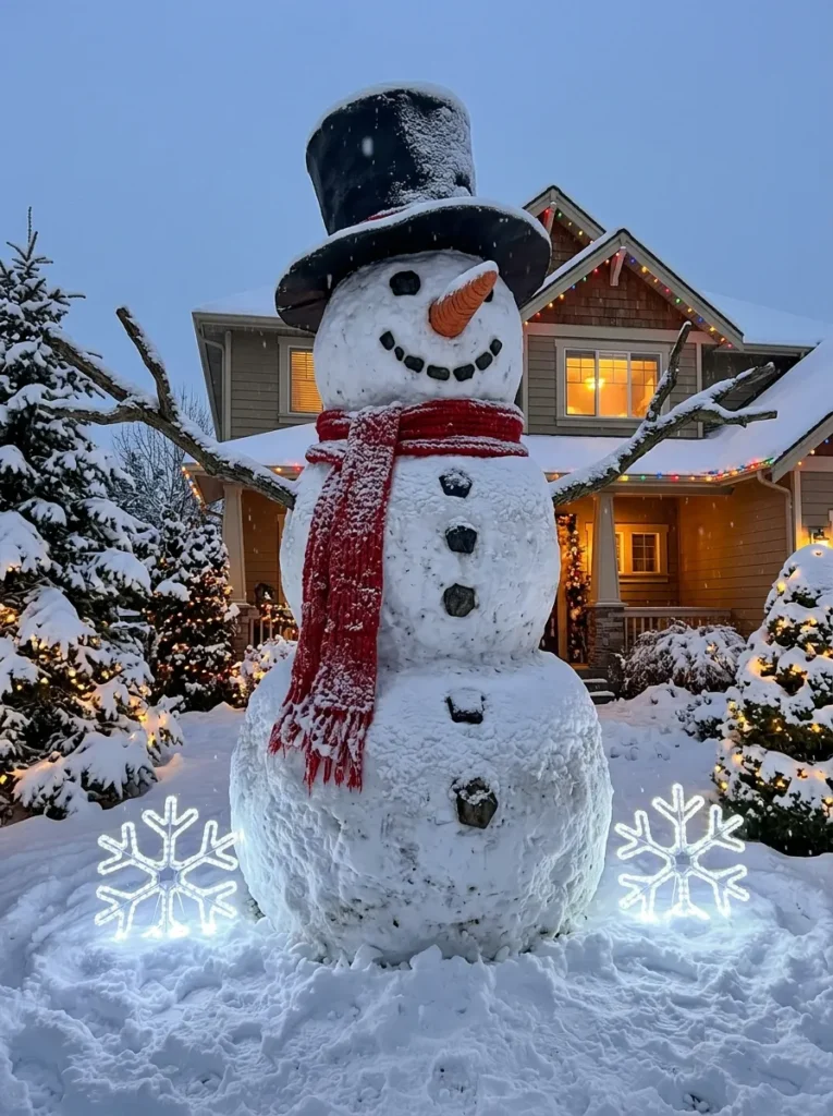Towering Snowman Figure