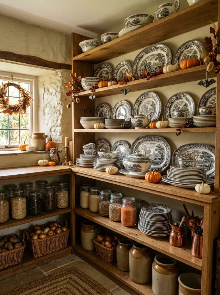 Transferware Pantry Styling