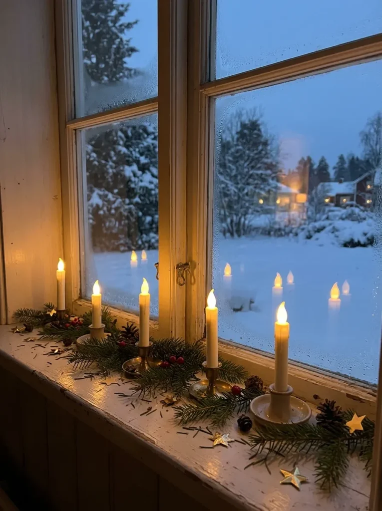 Window Candles Glow