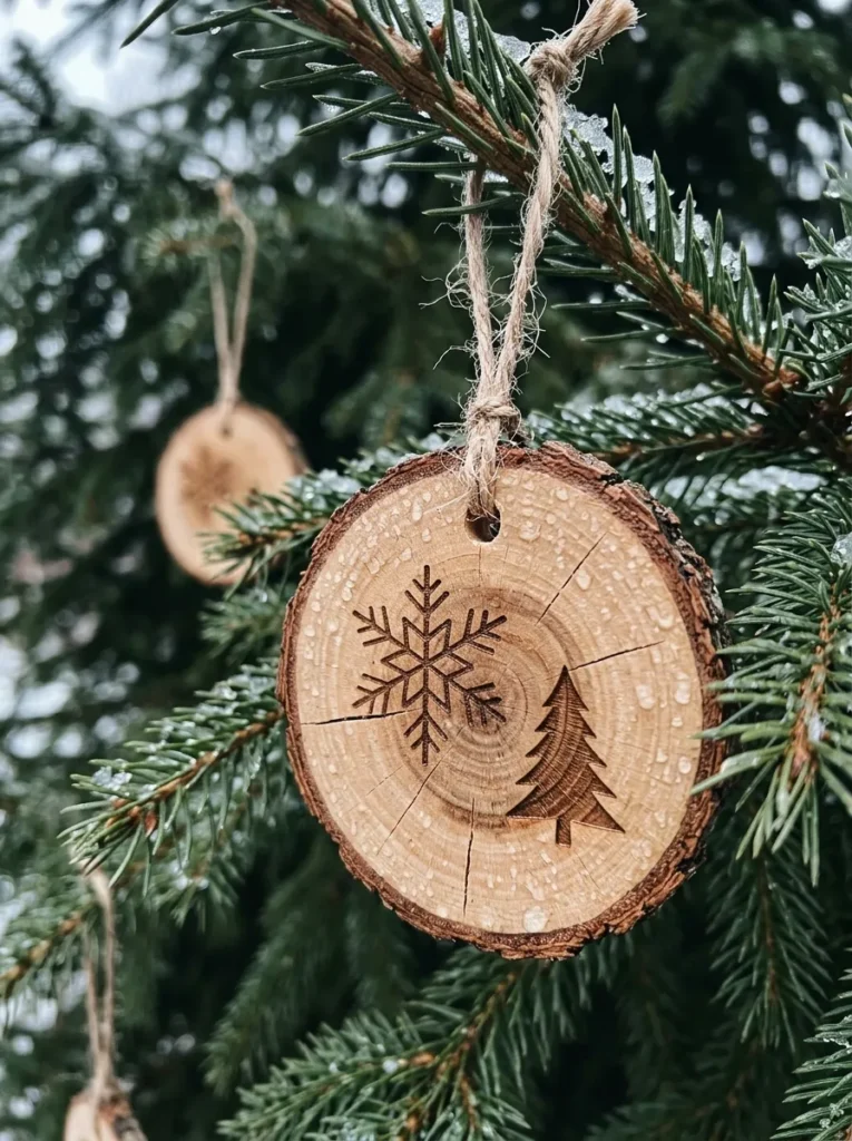 Wooden Disc Ornaments