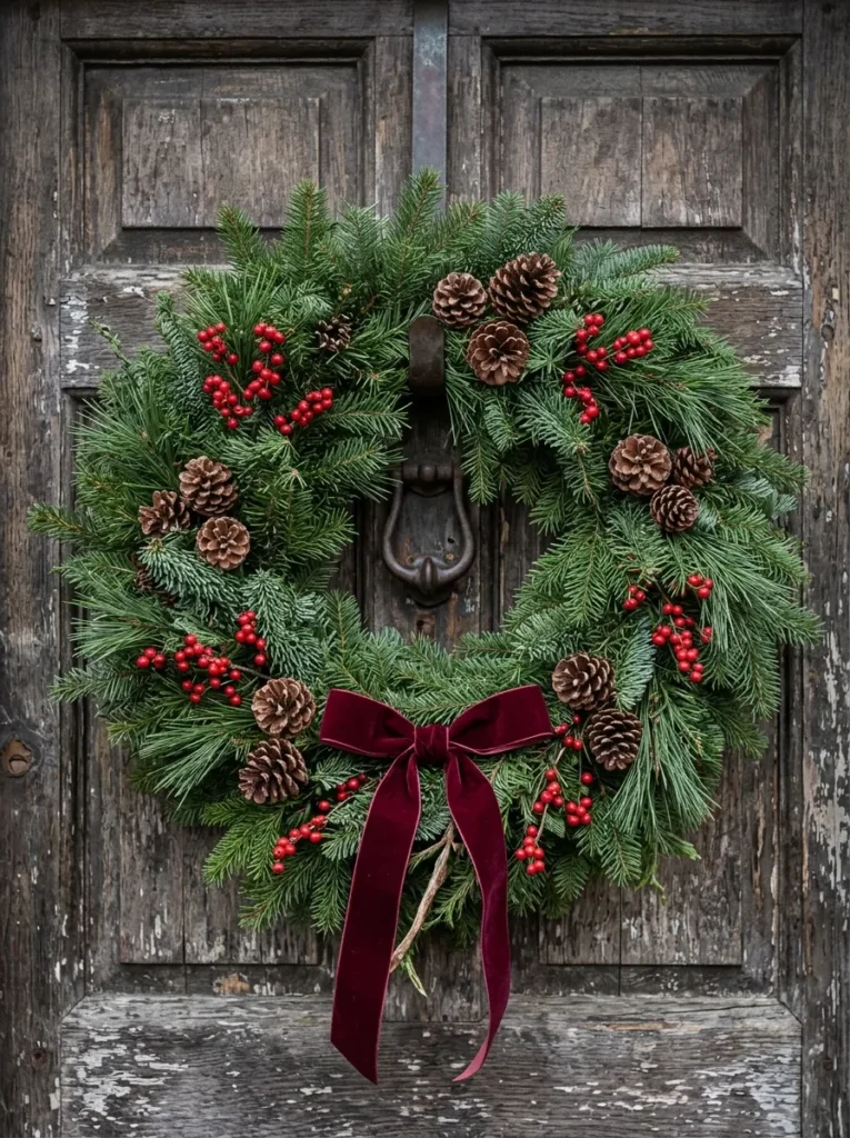 Wreath With Pinecones