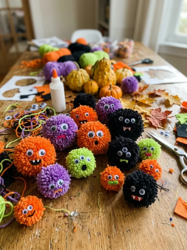 Yarn Pom Monsters